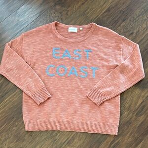 Coral Crew Neck 'East Coast' Sweater